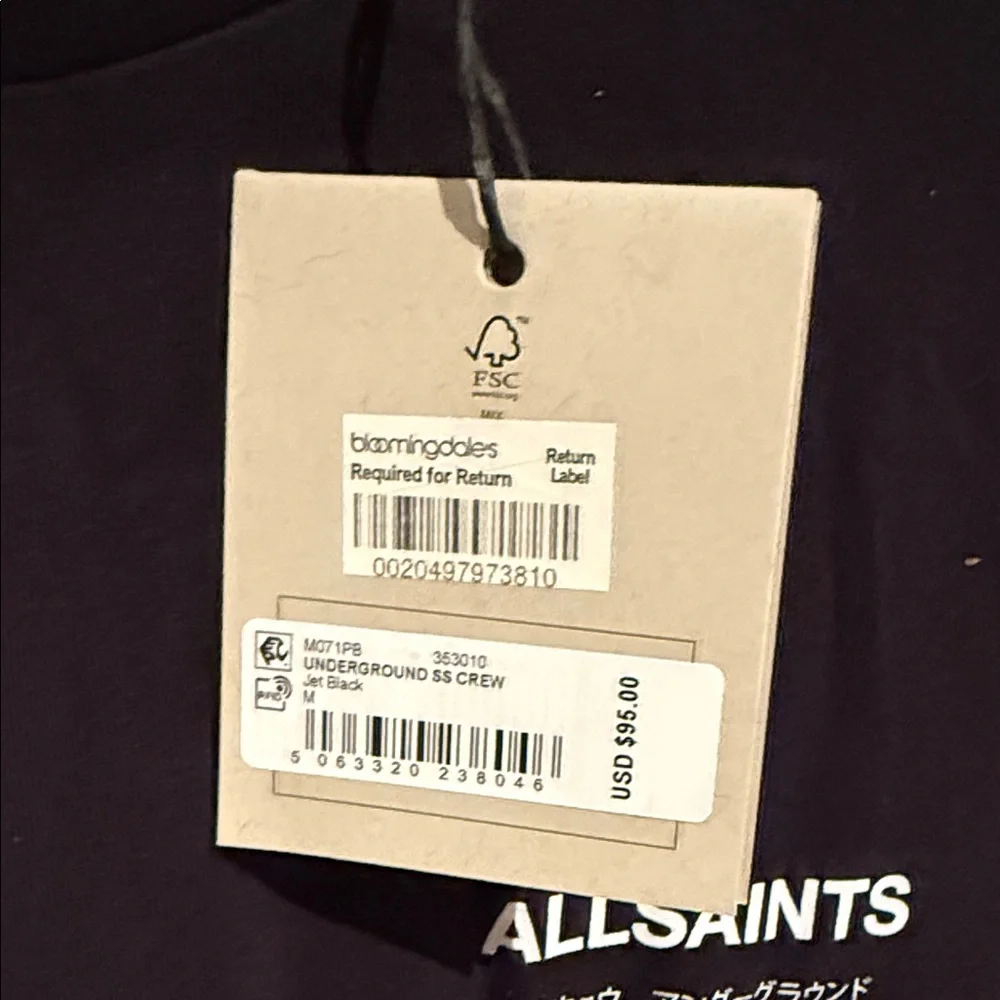 All Saints Black Graphic Tee - Picture 5 of 5